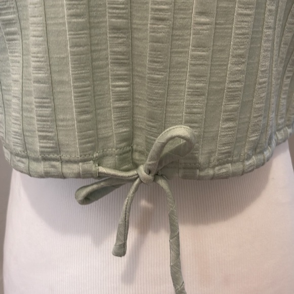 Jonathan Simkhai Mint Green Button Down Crop Top Size M - Picture 7 of 14
